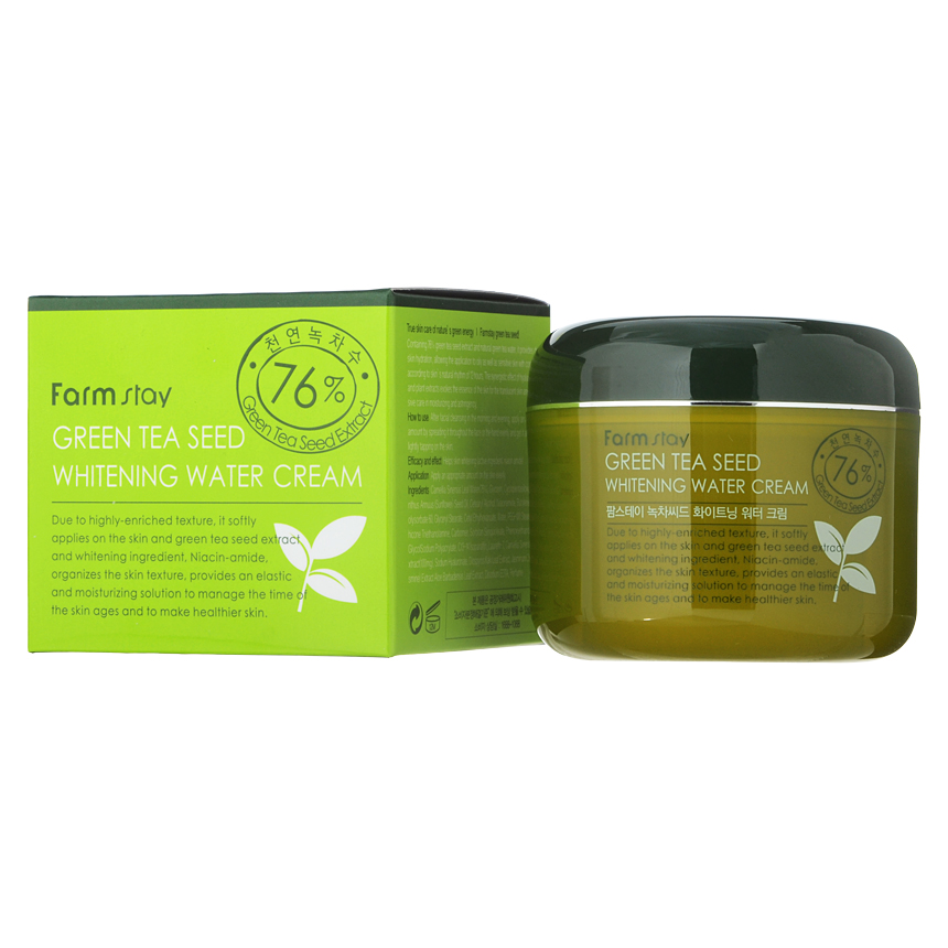 FarmStay крем для лица экстрактом семян зеленого чая Green Tea Seed Whitening Water Cream